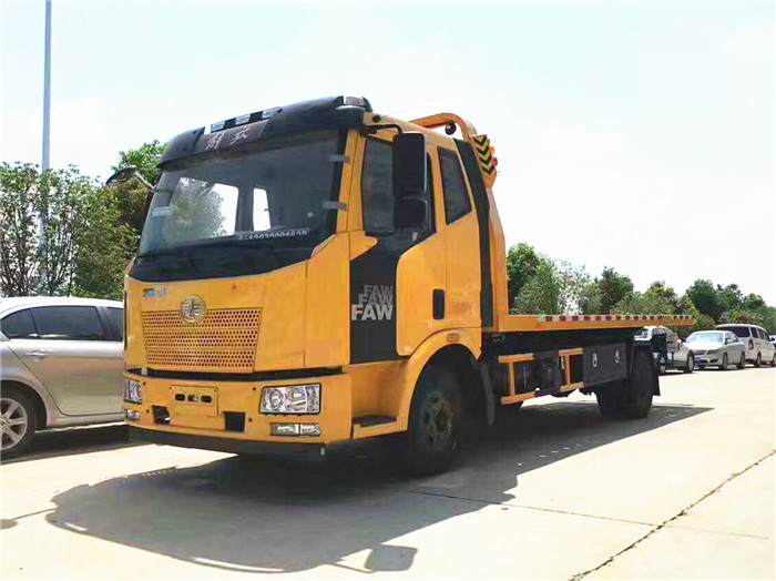 解放J6一拖二平板清障車 解放J6一拖二平板清障車